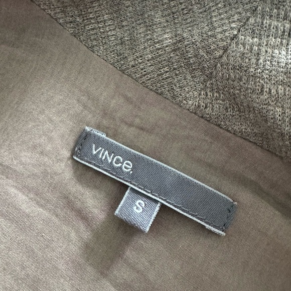 Vince Leather Jacket with Draped Collar - Picture 10 of 12